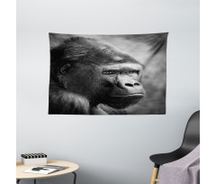 Close up Orangutan Portrait Wide Tapestry