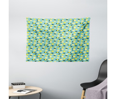 Citrus Slices Rhythmic Art Wide Tapestry