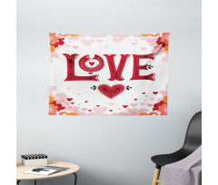 Love Pastel Flora Wide Tapestry