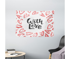 Love Hearts Wide Tapestry