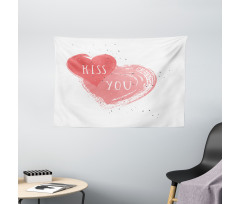 Kiss You Hearts Wide Tapestry