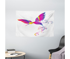 Feather Hummingbird Wide Tapestry
