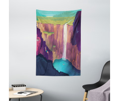 Rural Scene Waterfall Tapestry