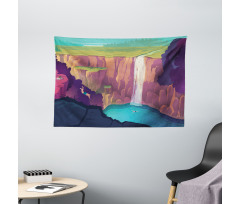 Rural Scene Waterfall Wide Tapestry