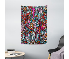 Abstract Sunflower Tapestry