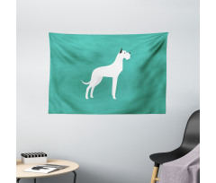 Simplistic of Dog Wide Tapestry