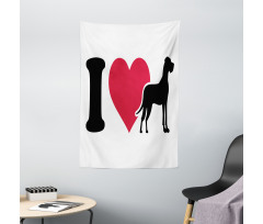 Classic Heart Dog Lover Tapestry