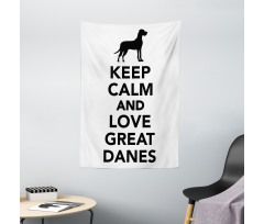 Keep Calm and Love Text Tapestry