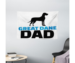 Dane Dad Text Wide Tapestry