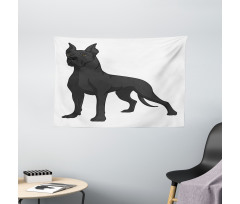 Purebred Dog on Plain Wide Tapestry