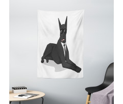 Humorous Dog in Suit Tapestry