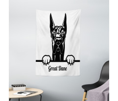 Peeking Big Breed Dog Tapestry