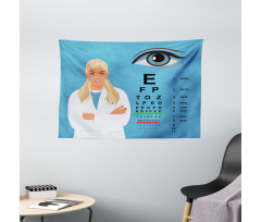 Female Ophthalmologist Wide Tapestry