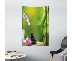 Bamboo Flower Orchid Stone Tapestry