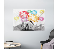 Fireworks Circus Fun Wide Tapestry