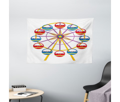 Childish Funny Ride Wide Tapestry