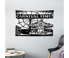 Carnival Time Carousel Wide Tapestry