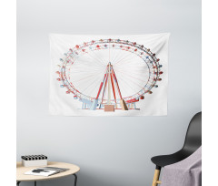 Double Round Ride Fun Wide Tapestry