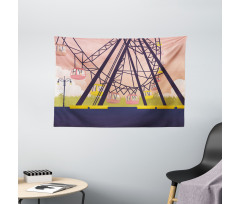 Cartoonish Fun Ride Wide Tapestry