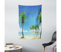 Coconut Trees in the Ocean Tapestry