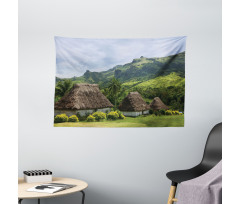 Greenland Scene Navala Village Wide Tapestry