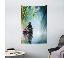 Hibiscus Bamboo on Water Tapestry