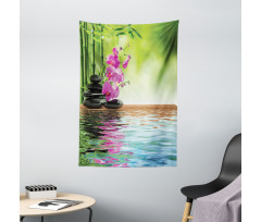 Tropic Orchid Flower Tapestry