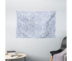 Nautical Ocean Fish Wide Tapestry