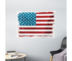 Grungy Old Glory USA Wide Tapestry