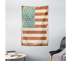 Grunge US Flag Tapestry