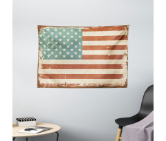 Grunge US Flag Wide Tapestry