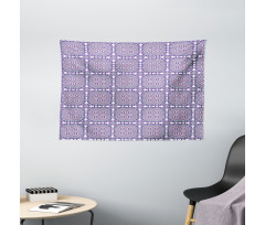 Flower Inspired Shapes Wide Tapestry