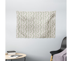 Birds in Scarf Together Wide Tapestry