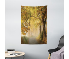 Misty Autumn Morning Tapestry