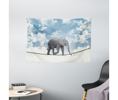Classic Elephant Balance Wide Tapestry