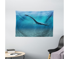 Aquatic Dinosaur Wide Tapestry