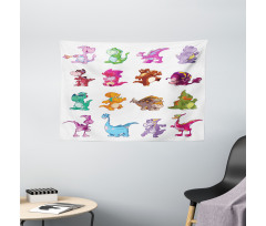 Dinosaurs Extinction Wide Tapestry