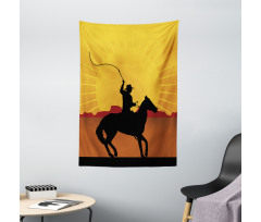 Cowboy on Horse Shade Tapestry