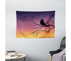 Gradient Sunrise Bird Wide Tapestry