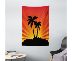 Sunrays Palm Trees Shade Tapestry