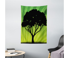 Funky Sunset Nature Art Tapestry