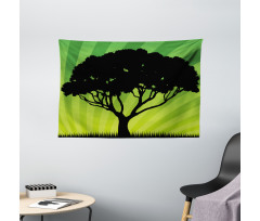 Funky Sunset Nature Art Wide Tapestry