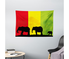 Fauna Elephant Wide Tapestry