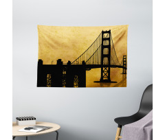 Golden Gate Bridge Art Wide Tapestry