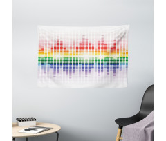 Vibrant Colors Club Disco Wide Tapestry