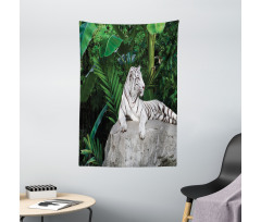 White Tiger in Jungle Tapestry
