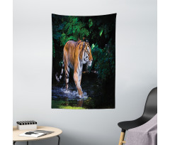 Wild Jungle Tiger Tree Tapestry