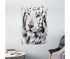 Winter White Tiger Tapestry