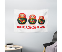 Nesting Matryoshka Dolls Wide Tapestry