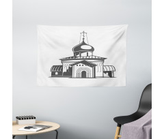 Slavic Style Architecture Wide Tapestry